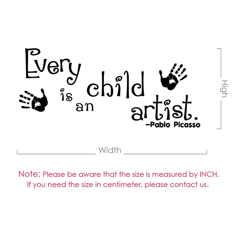 Masterpieces Wall Decal Every Child is an Artist Decal Etsy