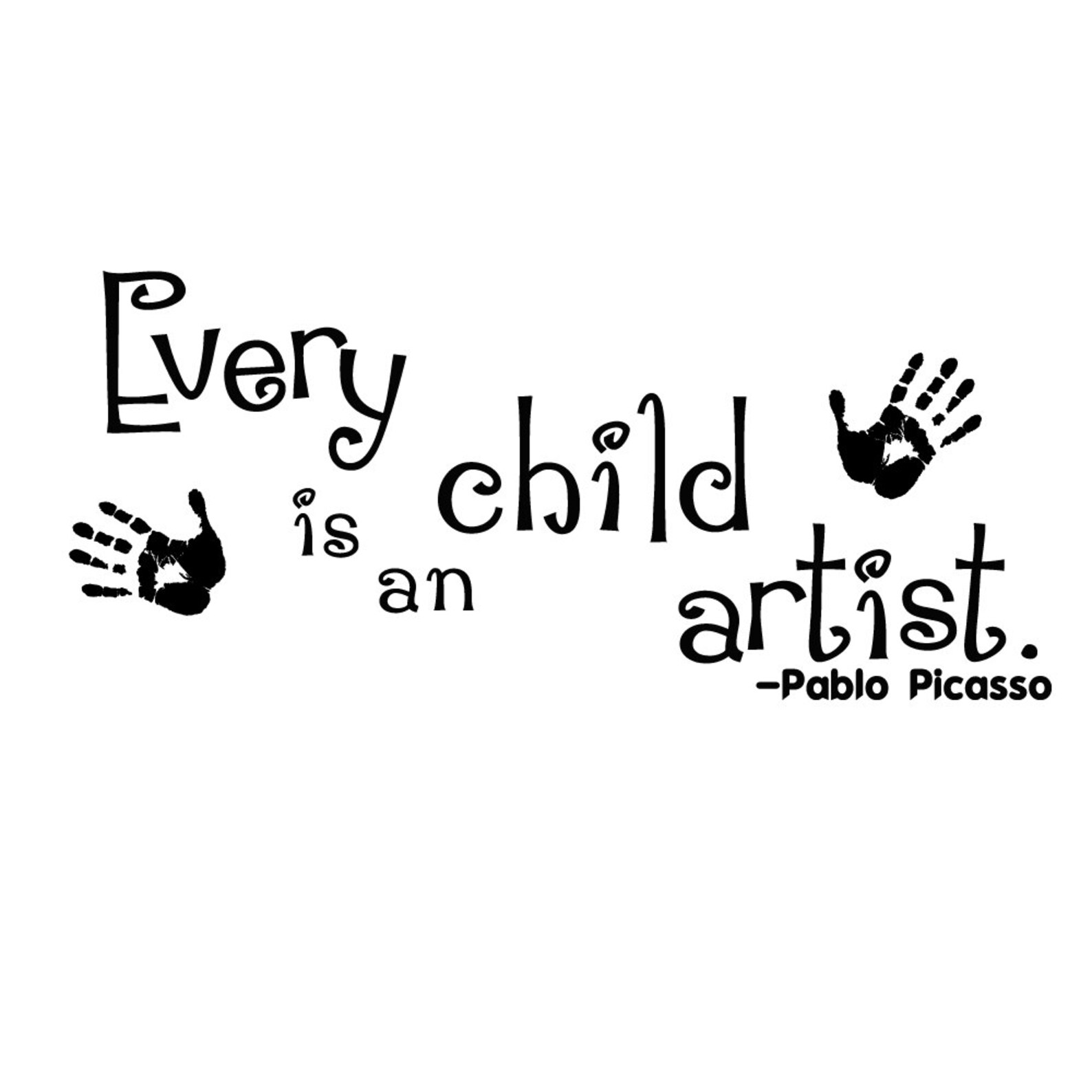 Every Child is an Artist Decal Children Artwork Display Etsy
