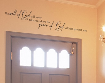 The Will Of God - Vinyl Decor Wall Lettering Words Quotes Decal Art- 048