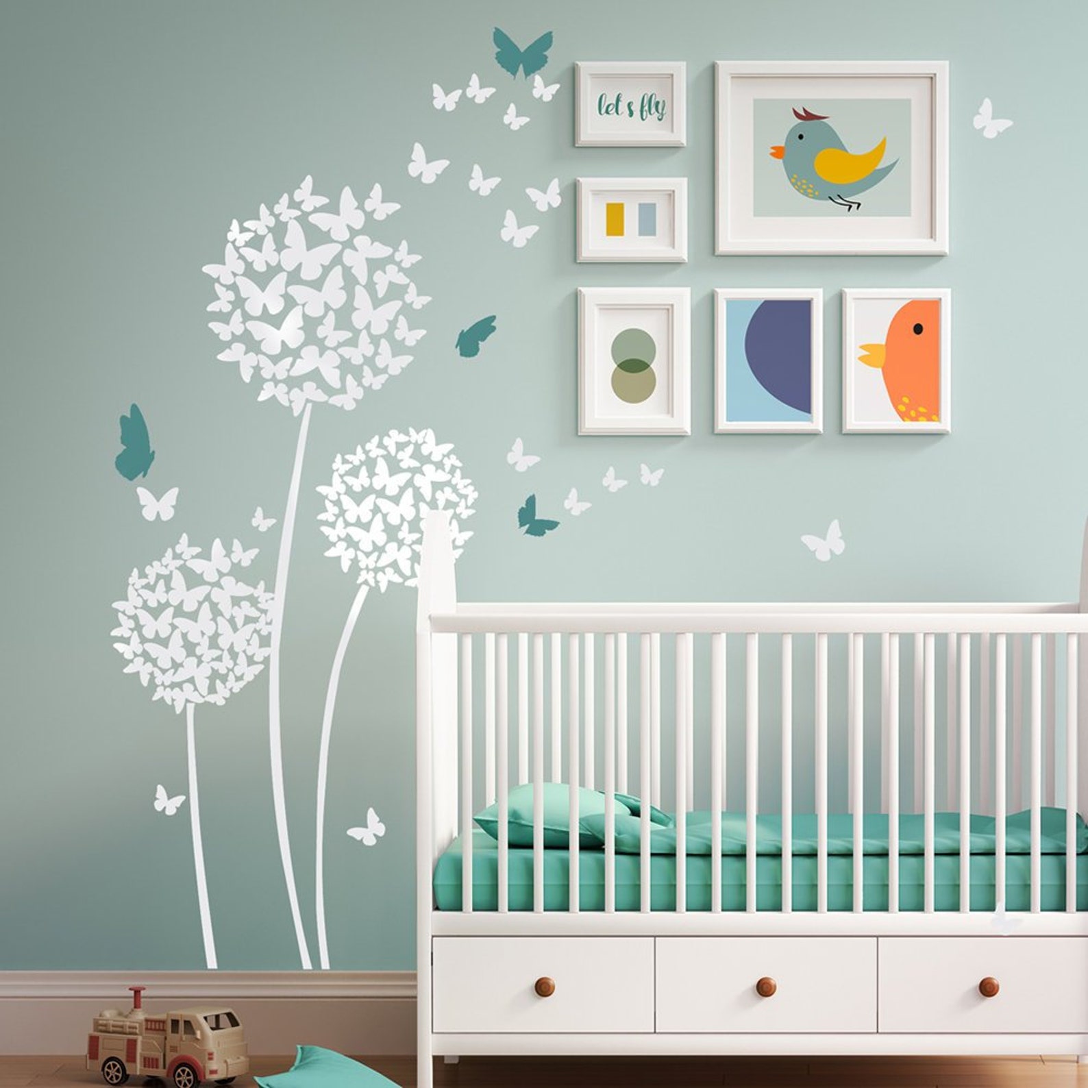 Dandelion Blossom Wall Decal- Dandelion Flower Vinyl Wall Decal for ...