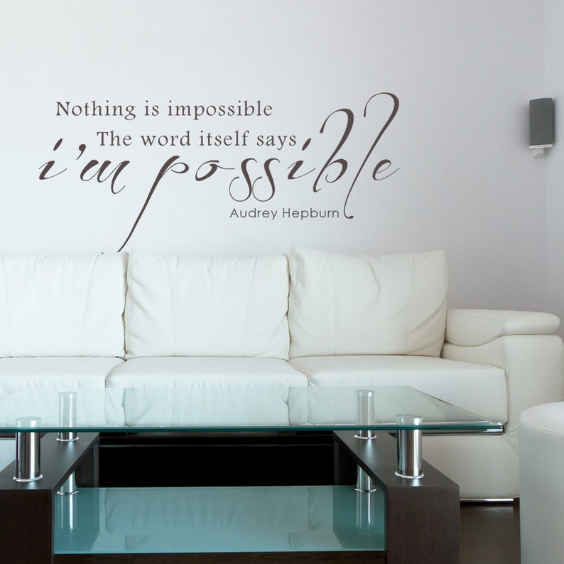 Wall Decal Inspirational Vinyl Decal Quote Art Decor Living Etsy
