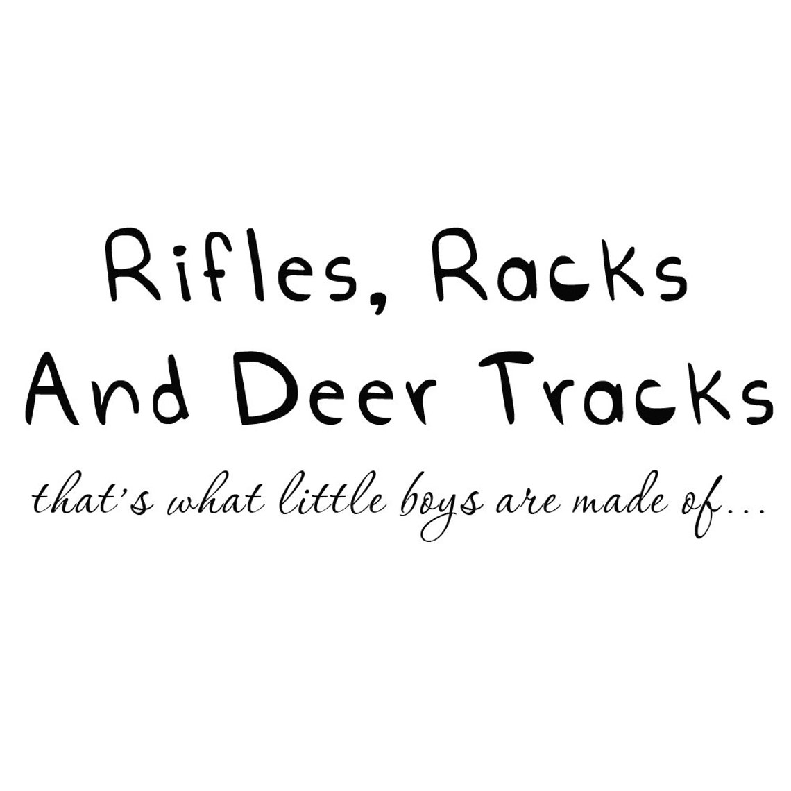 Rifles Racks and Deer Tracks Decal Boys Room Decal Kids - Etsy