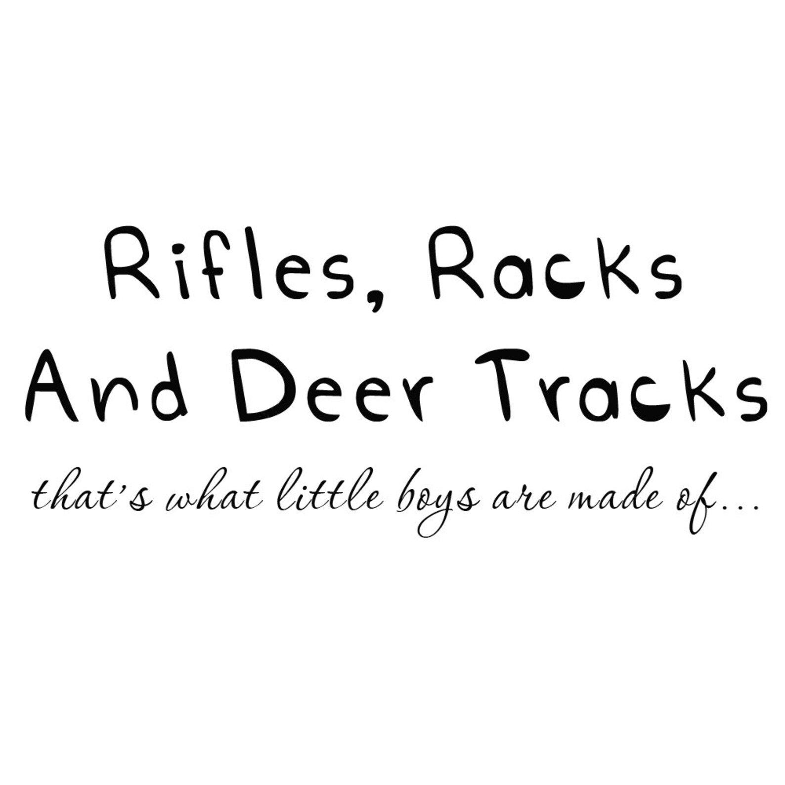 Rifles Racks and Deer Tracks Decal Boys Room Decal Kids - Etsy