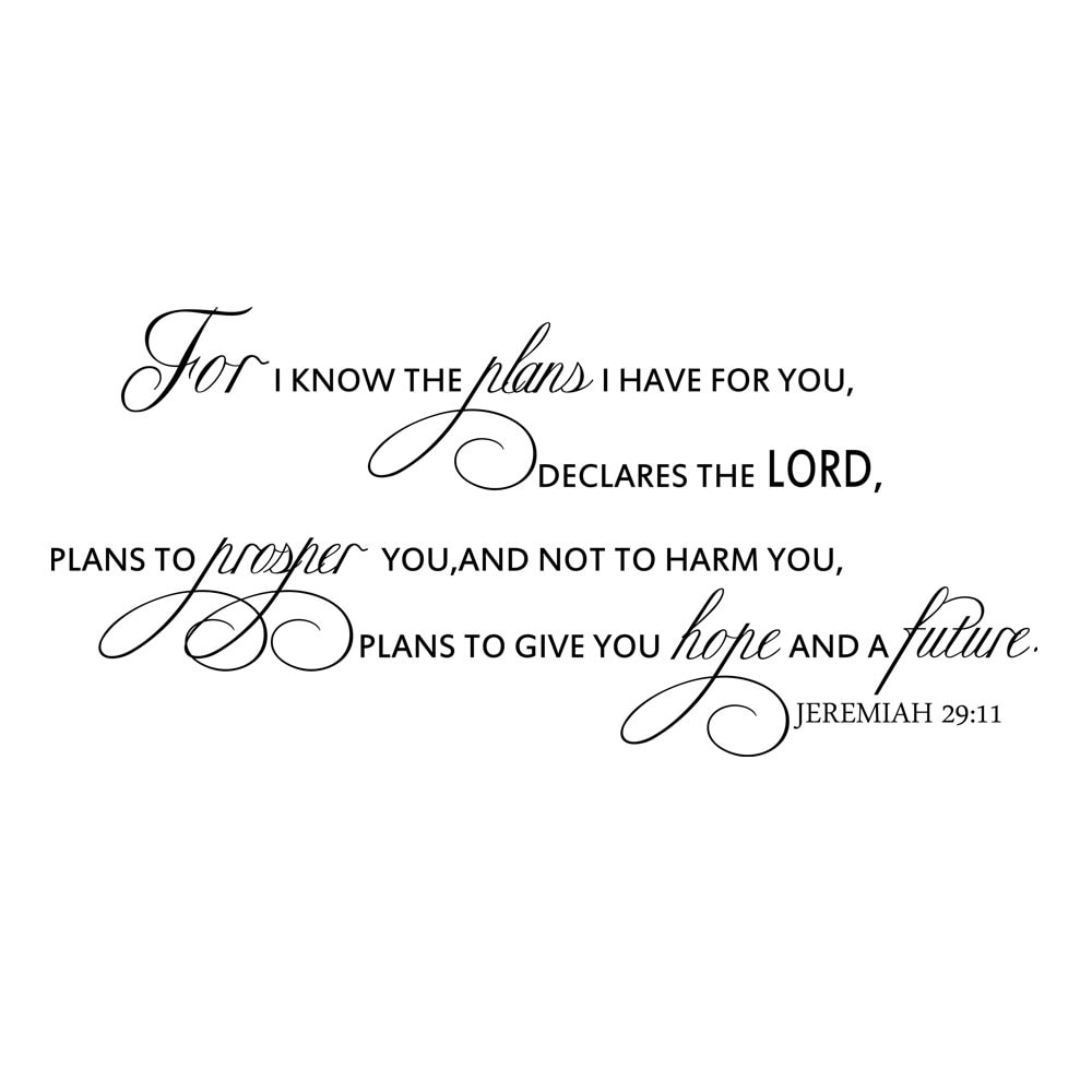Scripture Wall Decal for I Know the Plans I Have for You Etsy