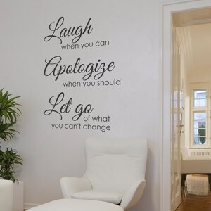 Vinyl wall decal - Laugh when you can wall decor inspirational words - 114