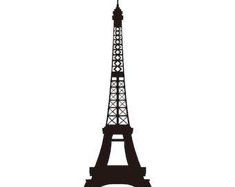 Eiffel Tower Wall Decal Vinyl Stickers Decals Art Home Decor Mural Vinyl Lettering Wall Decal Paris Silhouette France Bedroom Dorm- 200