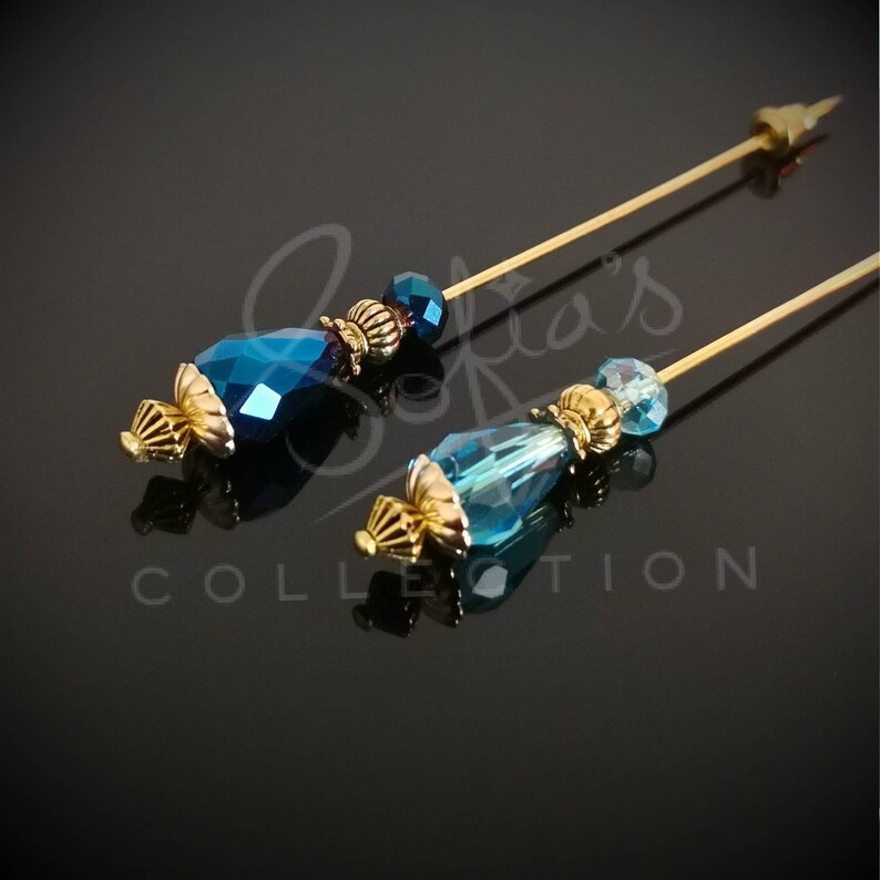 Golden Light Antique finish Hat pins stick pins cushion Etsy