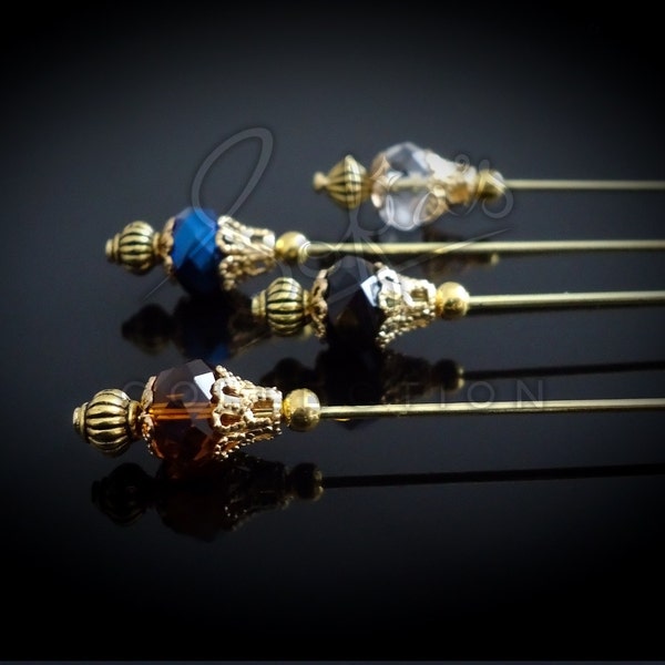 Rondelle Antique finish Hat Pins (5") - Edwardian inspired hatpin - stick pins - shwal pins - Hat pin - gift for her