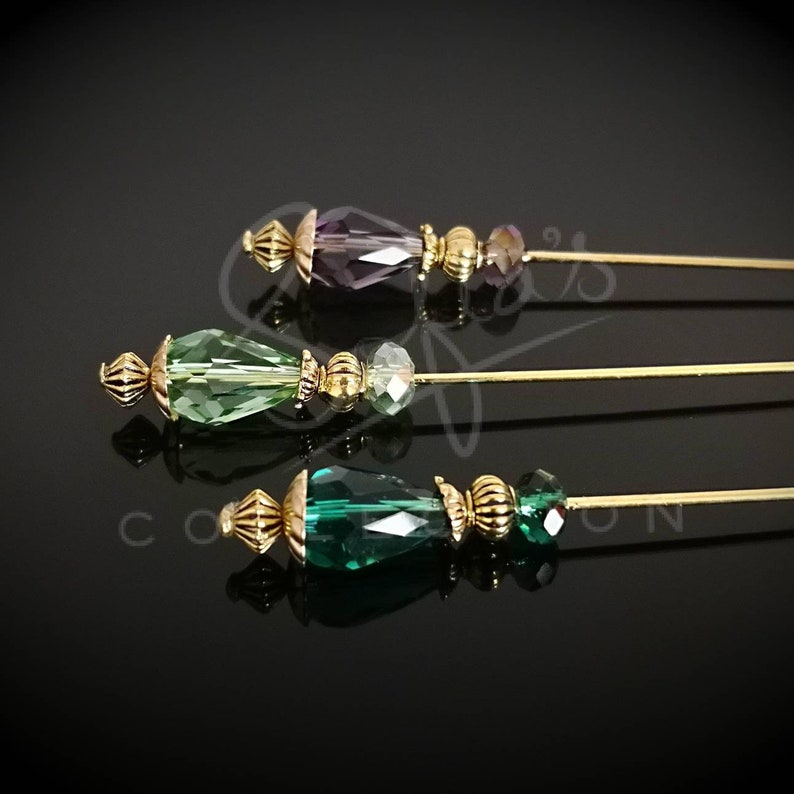 Golden Light Antique finish Hat pins stick pins cushion Etsy