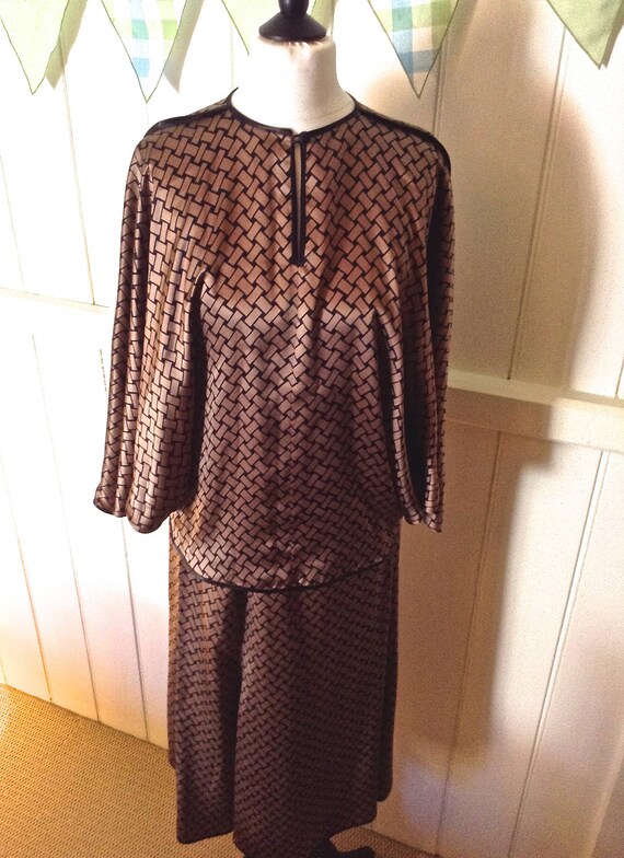 1970s Janice Wainwright rare vintage silk batwing