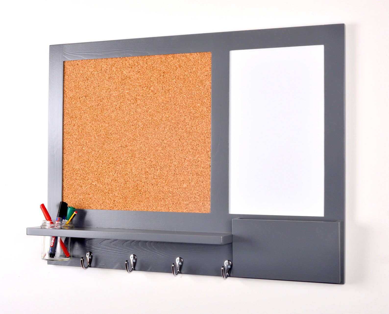 Large Whiteboard and Cork Board Noticeboard Organiser Etsy