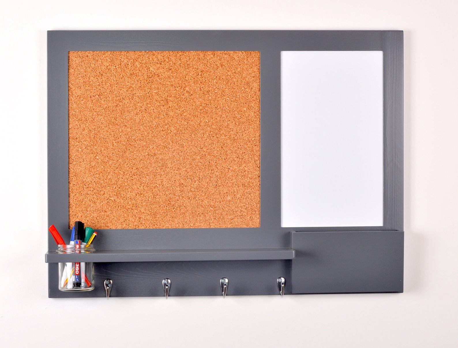 Large Whiteboard and Cork Board Noticeboard Organiser Etsy