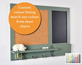 Large Chalk Board or Whiteboard,  Pin Board Organiser Custom Colour Frame