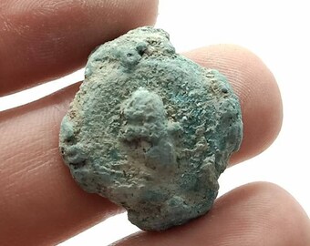 Rare Antique Unique Roman Greek Bird Bronze Seal Signet Intaglio Engraved Ring Size 7.5US Jewelry Vintage Ethnic Art