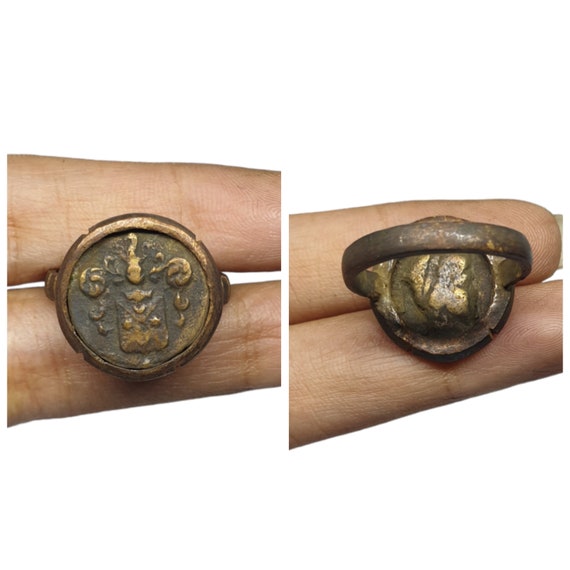 Rare Antique Unique Roman Greek Bronze Seal Signe… - image 1
