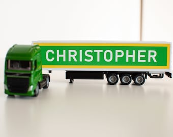 Personalized toy truck, personalized toys for boys, personalised name gift, personalized truck toy, personalised toy for boy, toy truck name