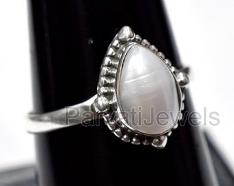 Beautiful Pearl Silver Ring, 925 Sterling Silver Ring, Pearl Handmade Ring, Silver Jewelry, Gemstone Ring, Boho Ring, Gift For Her