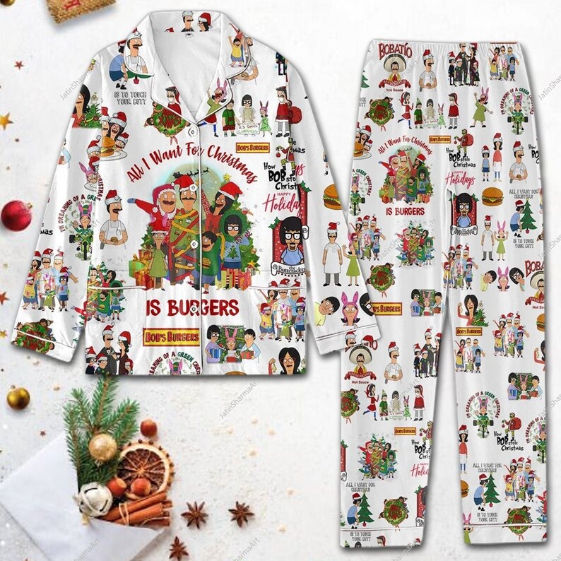 Bob's Burgers Christmas Pajamas Set Bobs Berger Women Etsy