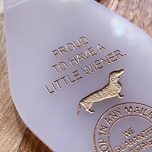 Retro Motel Key Fob, Proud To Have A Little Wiener, Dog Lover Keychain, Funny Dog Keychain, Dachshund Lover Gift