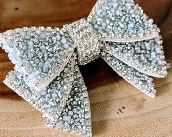 Sparkle Dog Bow for Special Occasions, Dog Collar Accessory