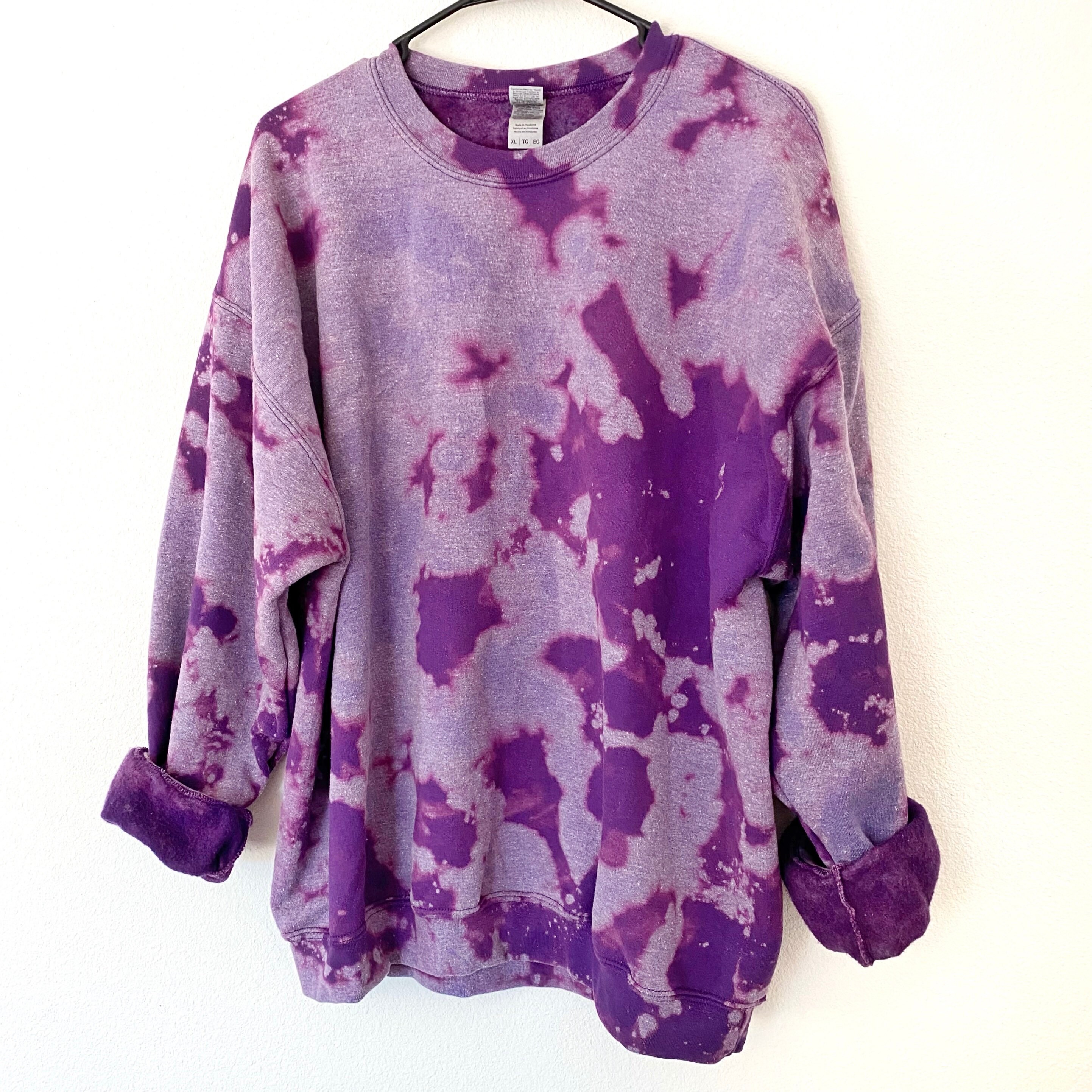 bleached purple sweatshirt