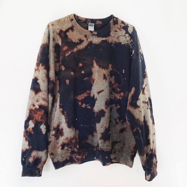 Bleached Sweatshirt and Sweatpants Set Acid Wash T-shirt - Etsy