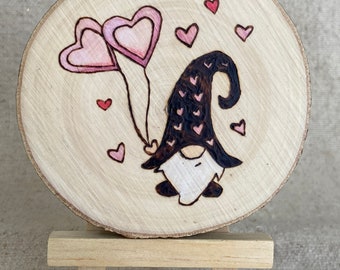 Knome Magnet Wood burned Hand painted Magnet