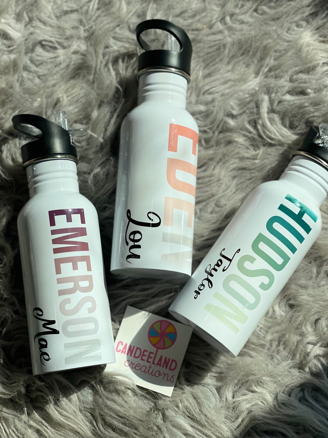 20oz. Water Bottles Straw Water Bottle Athletes Kids Etsy