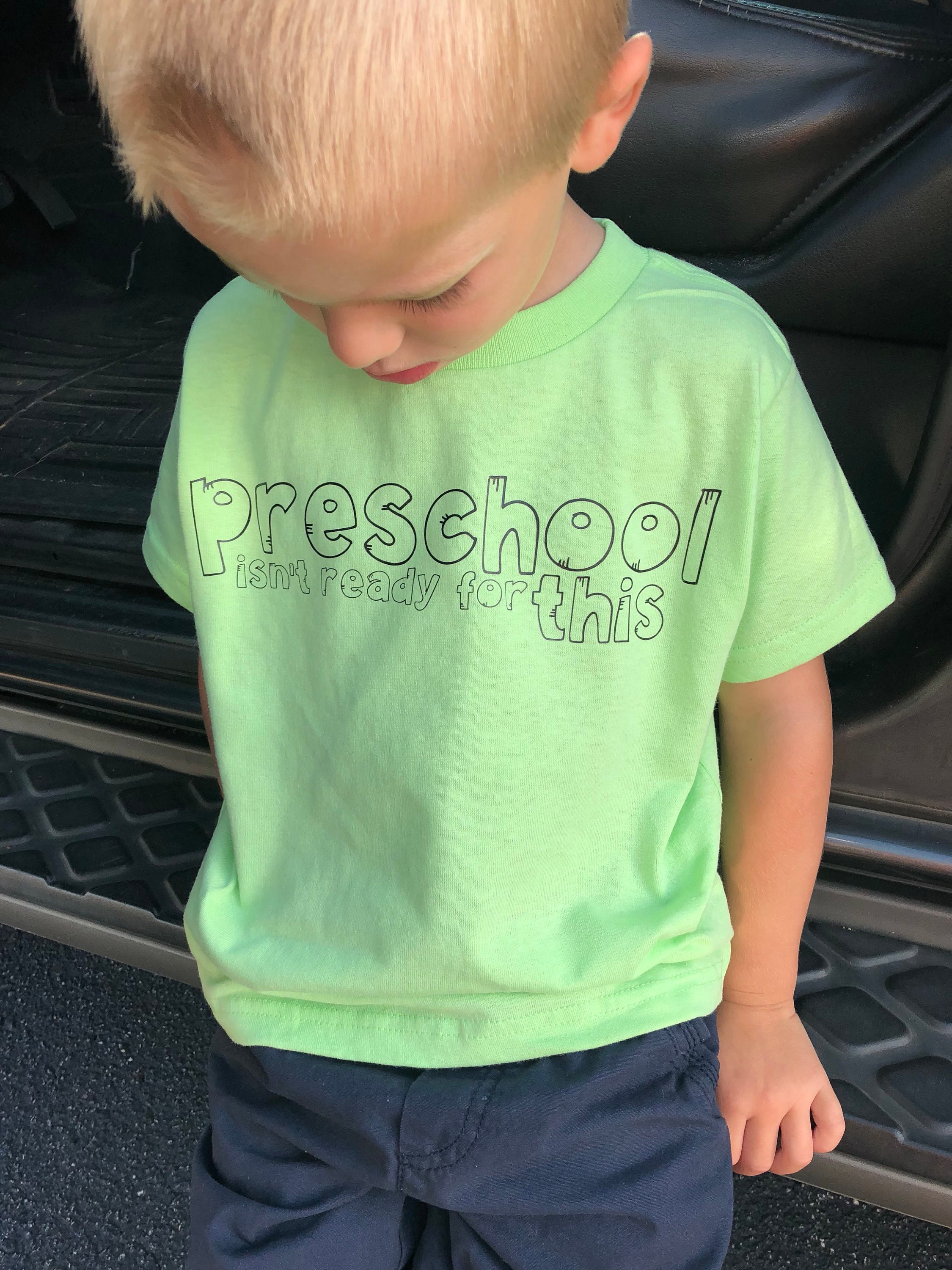 First Day Of School Shirt Preschooler Preschool First Day Of Preschool Preschool Tee Shirt Back To School Boy's Shirt Trendy
