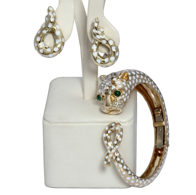 David b Panther Bangle Bracelet 18kt Gold Platinum Etsy UK