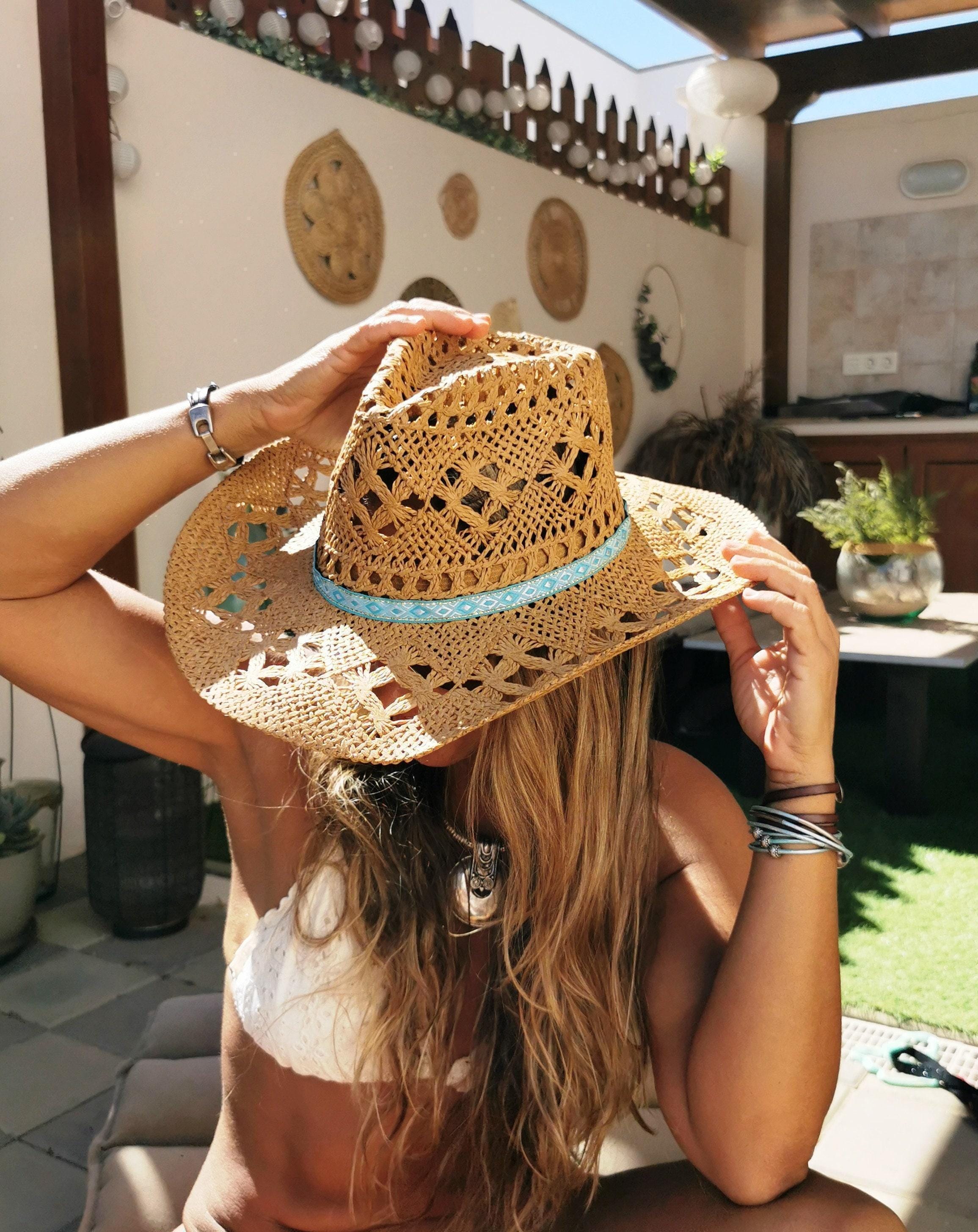 Vintage Orange Floppy Sun Hat with Seashell Embellishment 1980s Orange Don Anderson Hat | Straw Ribbon Heaven main image 3