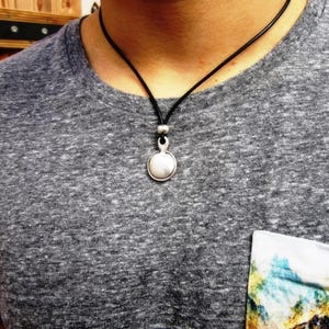 Silver Necklace for Men – Charm Necklace Custom Gift Mens Jewelry Gifts for Men Unique Handmade by Kekugi Gift for Him