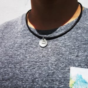 silver ancient coin Personalized Gifts for Men – Necklace for Men Pendant Necklace Custom Handmade Jewelry Gift for Him