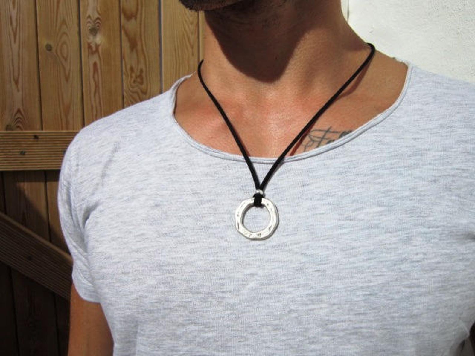 Mens necklaces mens necklace pendant mens ring necklace Etsy