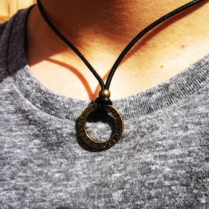 brass Personalized Gifts for Men – Necklace for Men Pendant Necklace Custom Handmade Jewelry Gift for Him