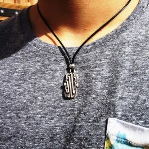 Silver Necklace for Men – Charm Necklace Custom Gift Mens Jewelry Gifts for Men Unique Handmade by Kekugi Gift for Him
