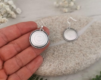 Silver Beaded Dangle Drop Earrings • Cute Unique Boho Handmade Jewelry