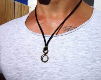 brass Personalized Gifts for Men – Necklace for Men Pendant Necklace Custom Handmade Jewelry Gift for Him