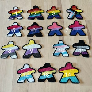 Pride Flag Meeple Patch