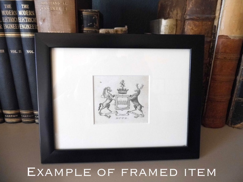 PITSLIGO Antique Scottish heraldry engraving 1834 mounted print family coat of arms