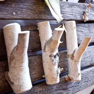 3 рс. Natural Branch Wall Hooks, Rustic Wooden Coat Hooks, Coat Rack, Birch Wooden Hook, Ructic Home Decor, Tree Log, Decorative Branches