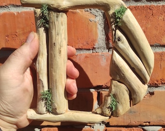 D Driftwood Letters,Wooden Wall Letter,Rustic Ampersand,  Home Art, Family Name, Rustic Wall Letter