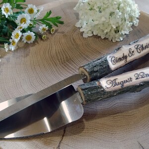 Wedding serving set\Wedding cake server /Personalized knife Rustic cake server/ Rustic wedding Personalized server/ Wedding gift