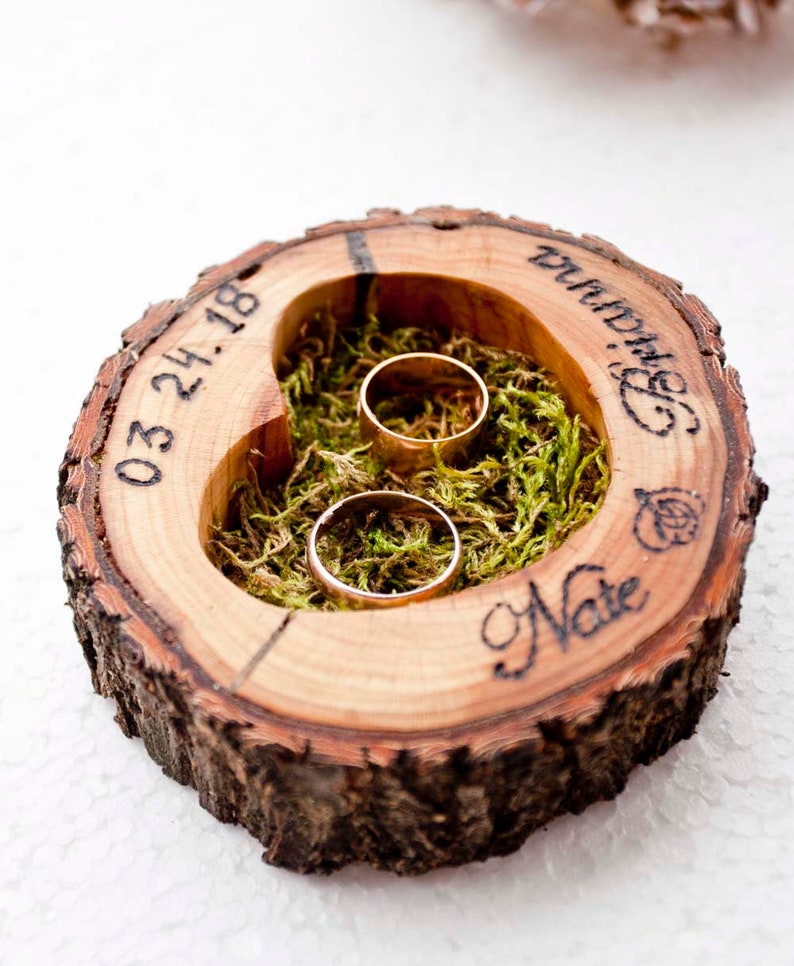 Wedding Ring Bearer Pillow/ Wedding Ring Holder/ Rustic Ring Etsy Canada