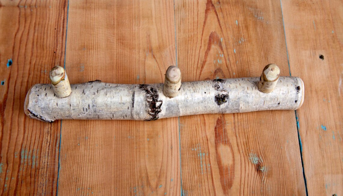 Birch Coat Rack Hanger Birch Decor Rustic Style Etsy