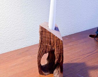 Log candle holder,- Rustic Wood  Candle Holder-Gift Wood Candle Holder, Recycled, Reclaimed,Rustic Home Decor