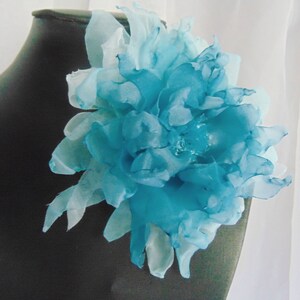 Organza flower brooch