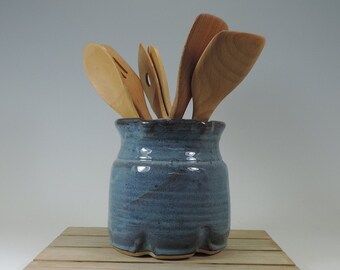 utensils holder pottery pot handmade utensils holder pottery utensils holder cultery dryer Ceramic utensils holder green kitchenware