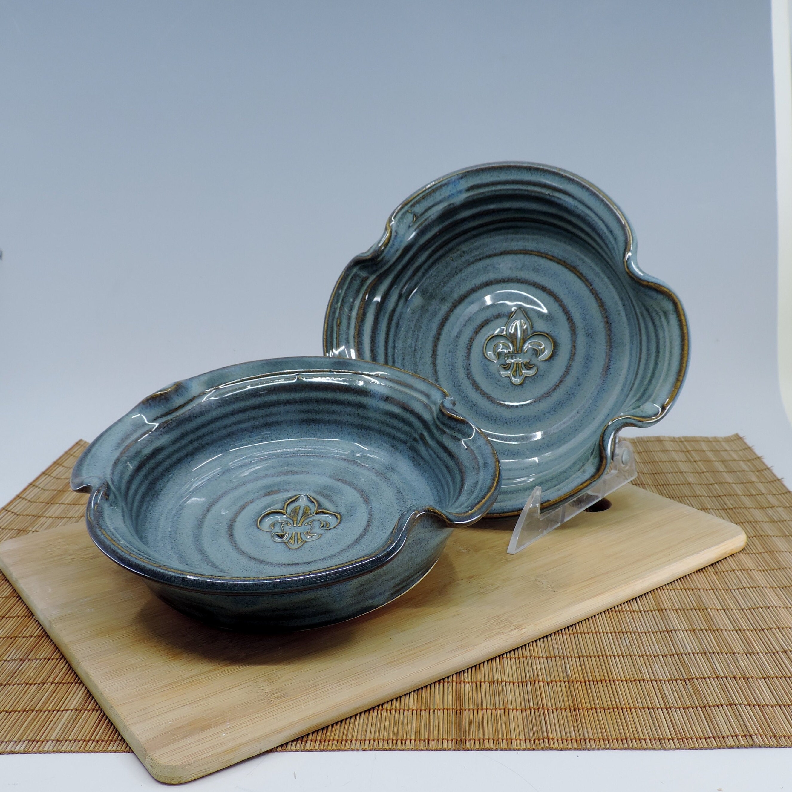 Brie Baker Blue Glaze Brie Cheese Baker Cheese Baker Etsy