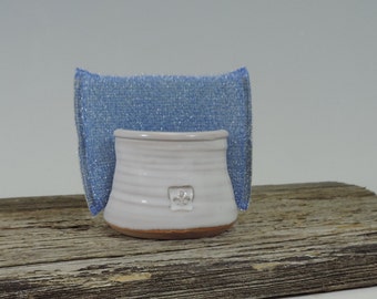 Sponge Holder - Farm House White  Glaze - Kitchen Sponge Holder